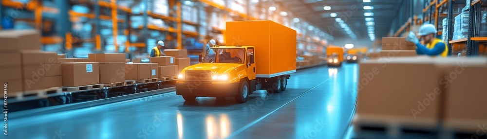 Automated Warehouse with Delivery Truck Loading Automated Warehouse with Delivery Truck Loading