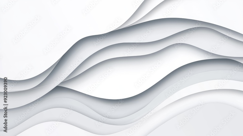 Obraz premium Elegant abstract white and gray banner pattern, perfect for modern designs, featuring a touch of texture and style.