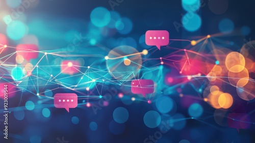 Group chat on a digital collaboration platform, dynamic and real-time communication.