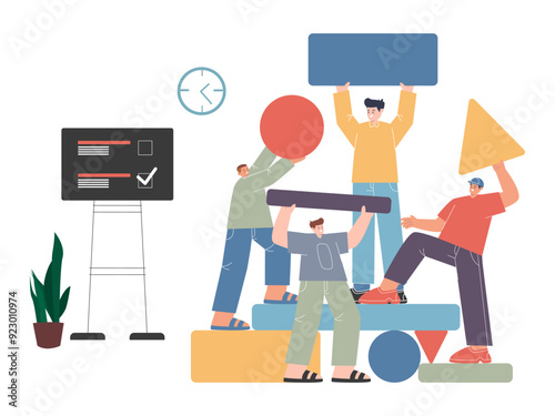 office fun having fun enjoying day happy joyful chilling out workplace happiness design icon illustration