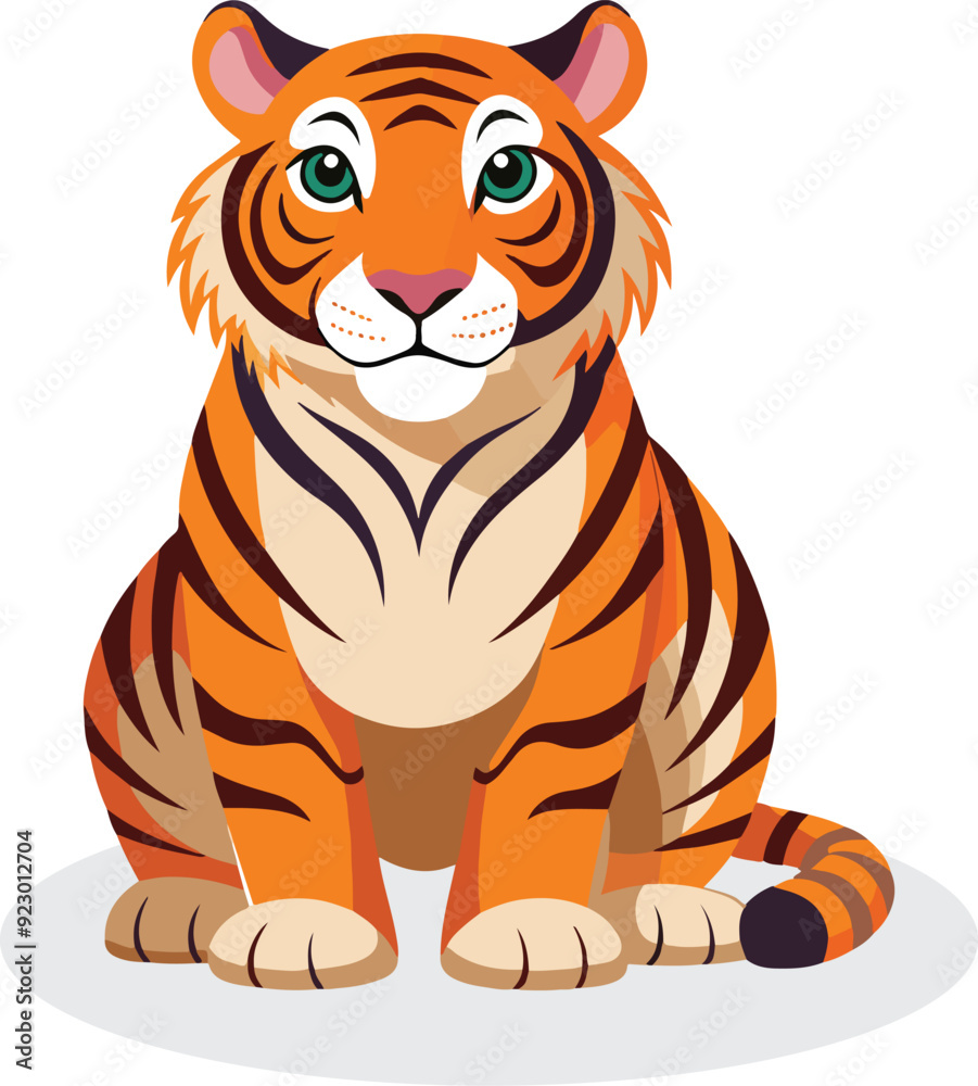 illustration of tigers. standing tiger running hunting pose. illustration of tigers. standing tiger running hunting pose.