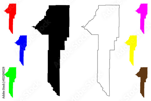 Gallatin County, Montana (U.S. county, United States of America, USA, U.S., US) map vector illustration, scribble sketch Gallatin map photo