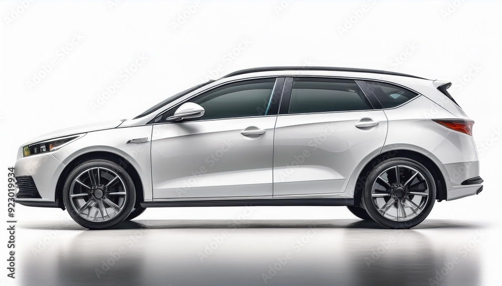 Passenger car isolated on a white background, with clipping path. Full Depth of field. Focus stacking, side view__ passenger car Passenger car isolated on a white background, with clipping path. Full Depth of field. Focus stacking, side view__ passenger car