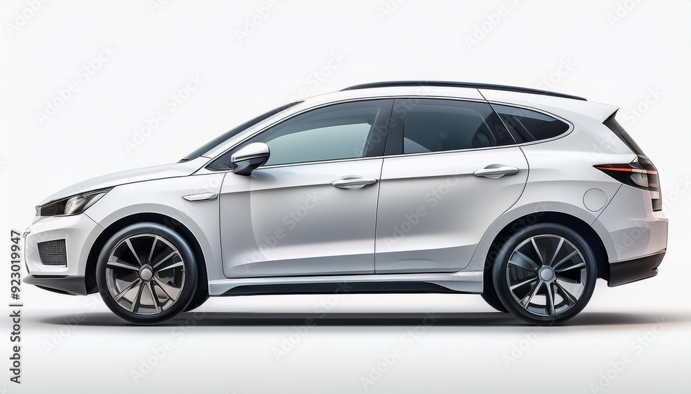Passenger car isolated on a white background, with clipping path. Full Depth of field. Focus stacking, side view__ passenger car Passenger car isolated on a white background, with clipping path. Full Depth of field. Focus stacking, side view__ passenger car