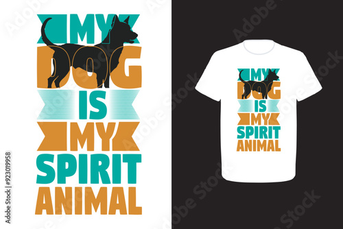 Dog  T-Shirt design. graphic typography funny doggy drawing t-shirt. creative vector t shirt. Isolated on white background t shirt. Perfect for print items puppy funny pet cool