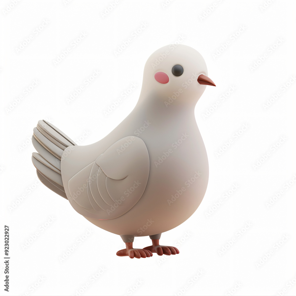 dove cartoon plastic 3d clay isolated dove cartoon plastic 3d clay isolated