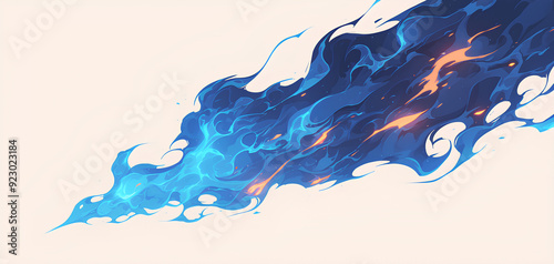 blue flames abstract background illustration, gaming event background