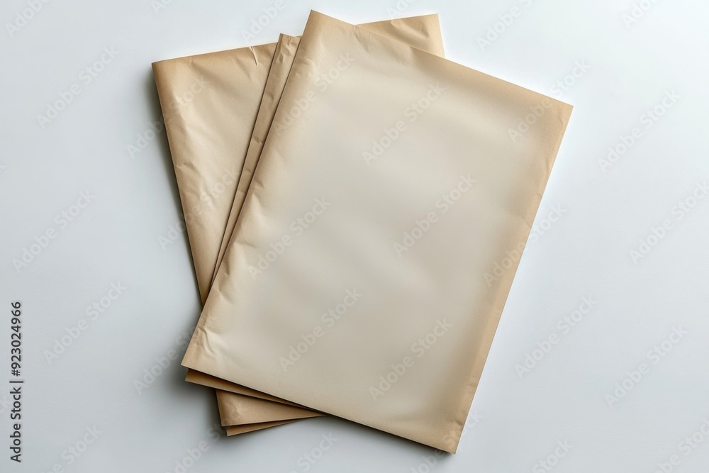 Blank A4 Paper Mockup on Isolated Background created with Generative AI Blank A4 Paper Mockup on Isolated Background created with Generative AI