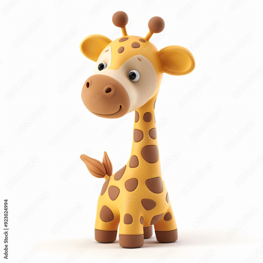 giraffe cartoon plastic 3d clay isolated giraffe cartoon plastic 3d clay isolated