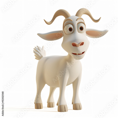 goat cartoon plastic 3d clay isolated