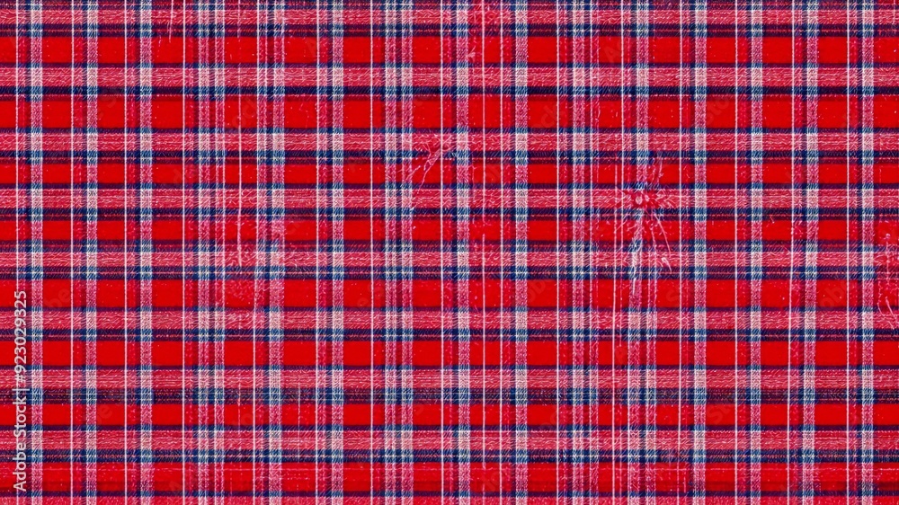 red plaid fabric