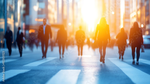 Dynamic abstract motion blur image featuring business people in a bustling crowd, symbolizing the fast-paced and often overwhelming nature of modern professional environments