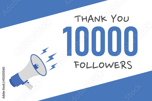 10000 OR 10K followers celebration. Thank you 10000   followers congratulation template banner. banner for social 10K friends and followers. celebrate subscribers and followers.
