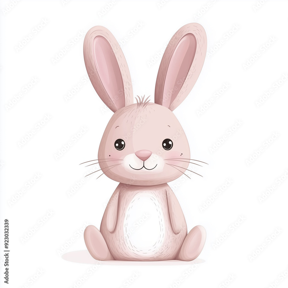 Cute and Playful Bunny Cartoon Character in Various Poses for Kids - Stock Illustration Cute and Playful Bunny Cartoon Character in Various Poses for Kids - Stock Illustration