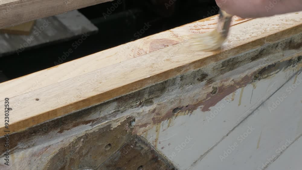 Brushing epoxy on wood as protective coating Brushing epoxy on wood as protective coating
