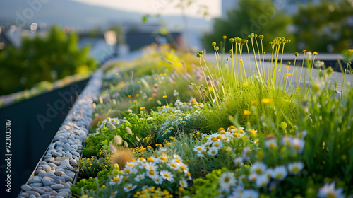 Wallpaper Mural Green roofs on buildings to improve insulation, reduce runoff, and support urban wildlife habitats Torontodigital.ca