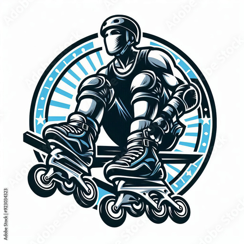Obraz na płótnie logo club rollerblade, vector, editing