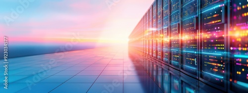 Wallpaper Mural Sky-high data centers with integrated environmental sensors, sky-high data centers, innovative environmental monitoring and data storage Torontodigital.ca