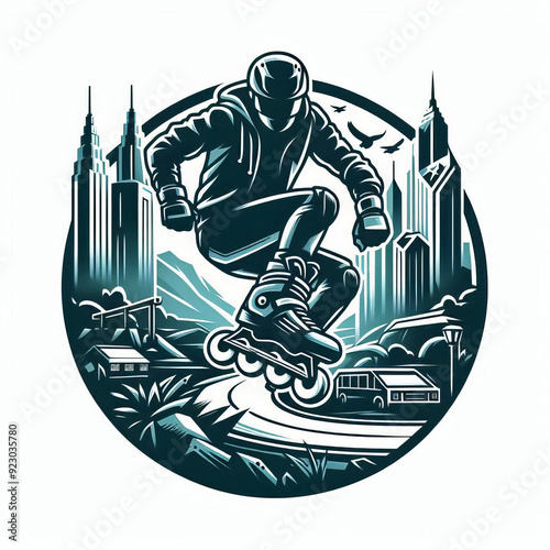 logo club rollerblade, vector, editing