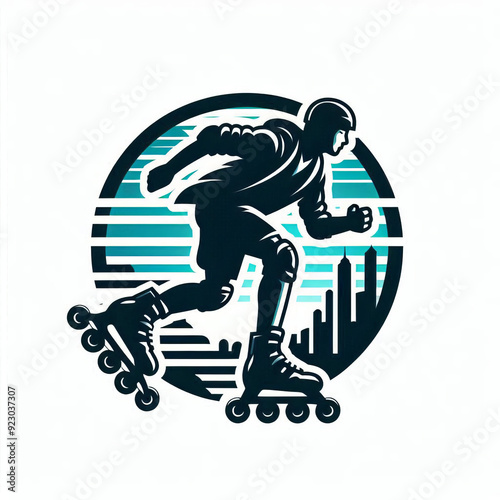 Obraz na płótnie logo club rollerblade, vector, editing