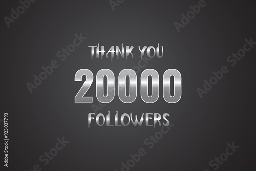 20000 OR 20K followers celebration. Thank you 20000   followers congratulation template banner. banner for social 20K friends and followers. celebrate subscribers and followers.
