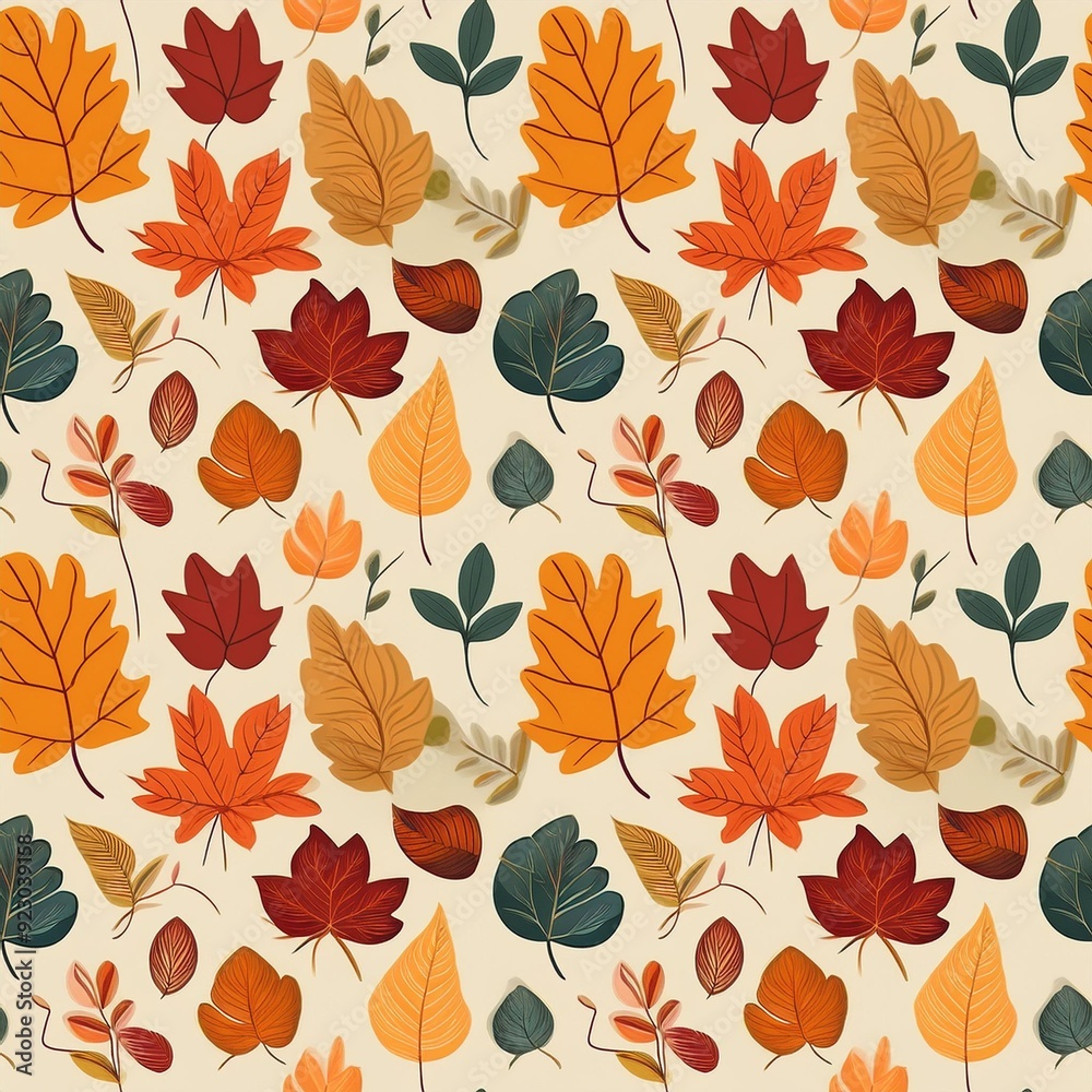 Seamless Background With Autumn Leaves Seamless Background With Autumn Leaves