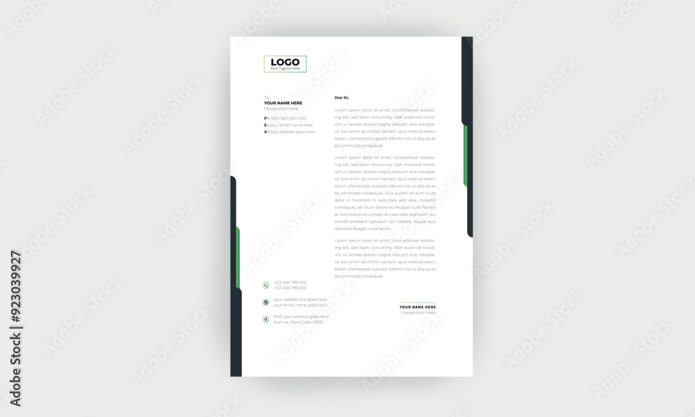 Simple and creative letterhead template design Simple and creative letterhead template design