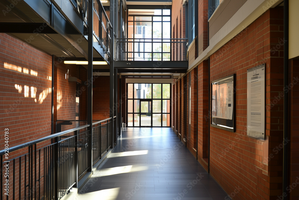 Fototapeta premium Academic Enhancements: An Information Board Located in a University Building