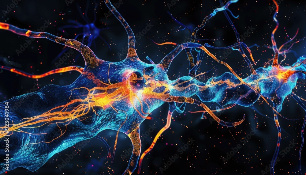 Obraz premium Abstract Neuron Cell Structure