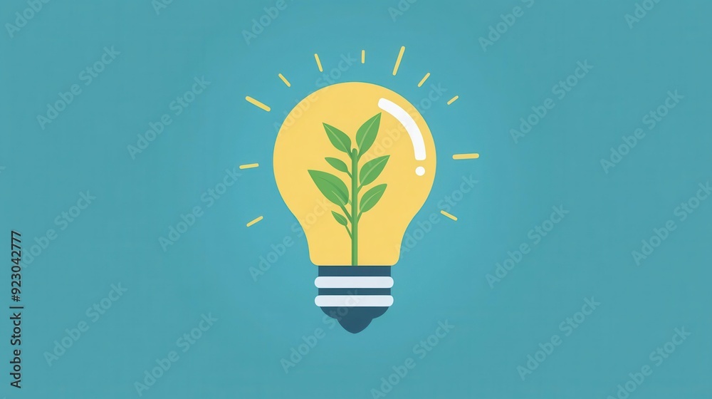 A light bulb with a plant growing inside symbolizes innovation and sustainability. The image conveys a sense of hope and creativity. A light bulb with a plant growing inside symbolizes innovation and sustainability. The image conveys a sense of hope and creativity.