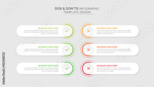 Dos and Don’ts Comparison Modern Infographic Design Template