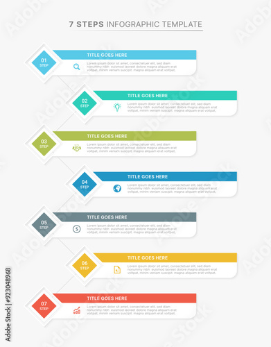 Weekly Planner Organizer Infographic Template Design with 7 Options