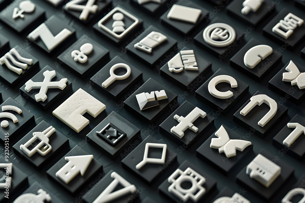 Versatile Glyph Collection: A Minimalistic and Modern Assortment of Symbolic Characters for Various Applications Versatile Glyph Collection: A Minimalistic and Modern Assortment of Symbolic Characters for Various Applications