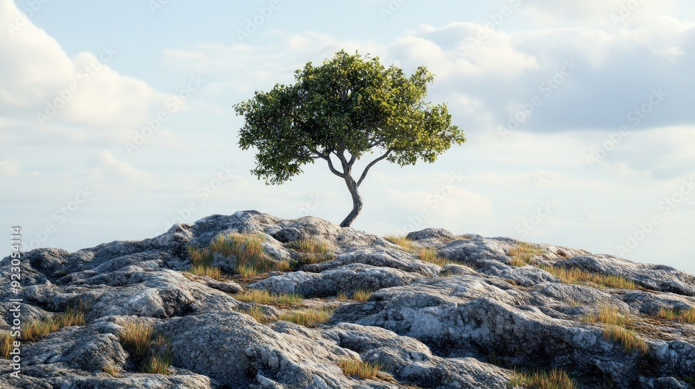 Solitary Tree on a Rocky Outcrop Solitary Tree on a Rocky Outcrop