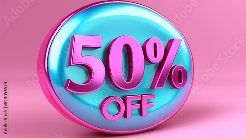 Bright blue 3D sphere with white 