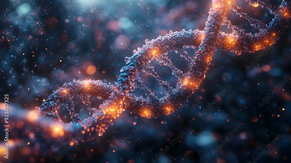 3D Rendered DNA Testing for Diabetes Risk with Intricate Molecular Structures and Complex Genetic Code 3D Rendered DNA Testing for Diabetes Risk with Intricate Molecular Structures and Complex Genetic Code