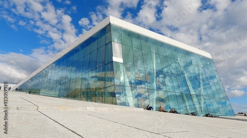 Oslo Opera House. Operahuset Oslo in Norway in a sunny day photo