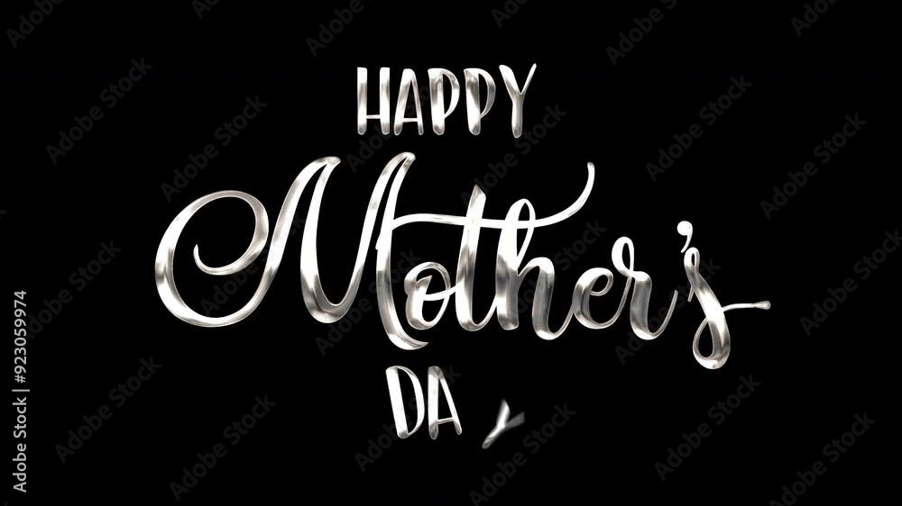 Animated text Happy Mothers Day on transparent background for greeting cards, social media posts, posters, and digital designs. Animated text Happy Mothers Day on transparent background for greeting cards, social media posts, posters, and digital designs.