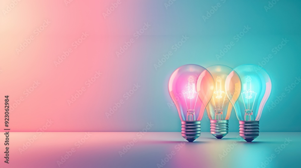 Team of entrepreneurs celebrating with glowing idea bulbs representing successful solutions. Fantasy, Illustration, Bright Colors, Dynamic Team of entrepreneurs celebrating with glowing idea bulbs representing successful solutions. Fantasy, Illustration, Bright Colors, Dynamic