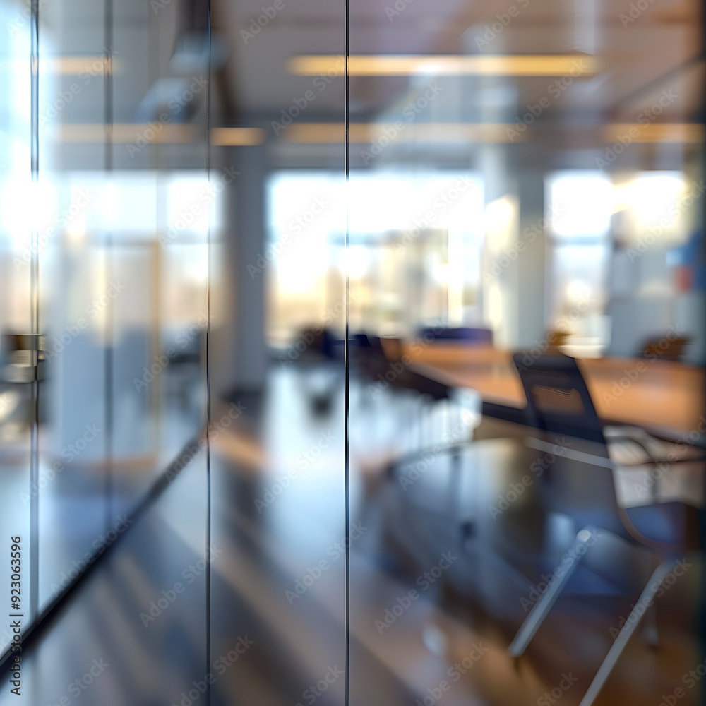 Abstract image of the corridor in a modern office building. Blurred background Abstract image of the corridor in a modern office building. Blurred background