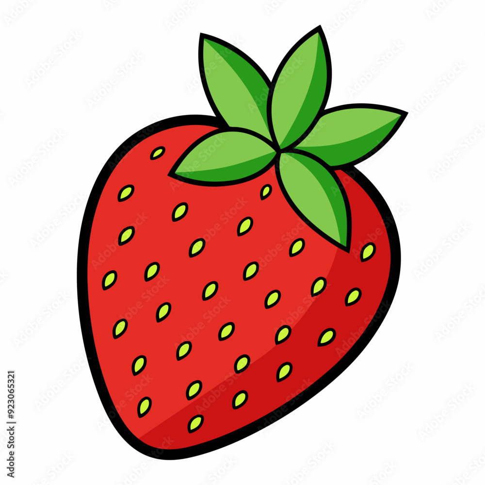 Obraz premium strawberry vector illustration