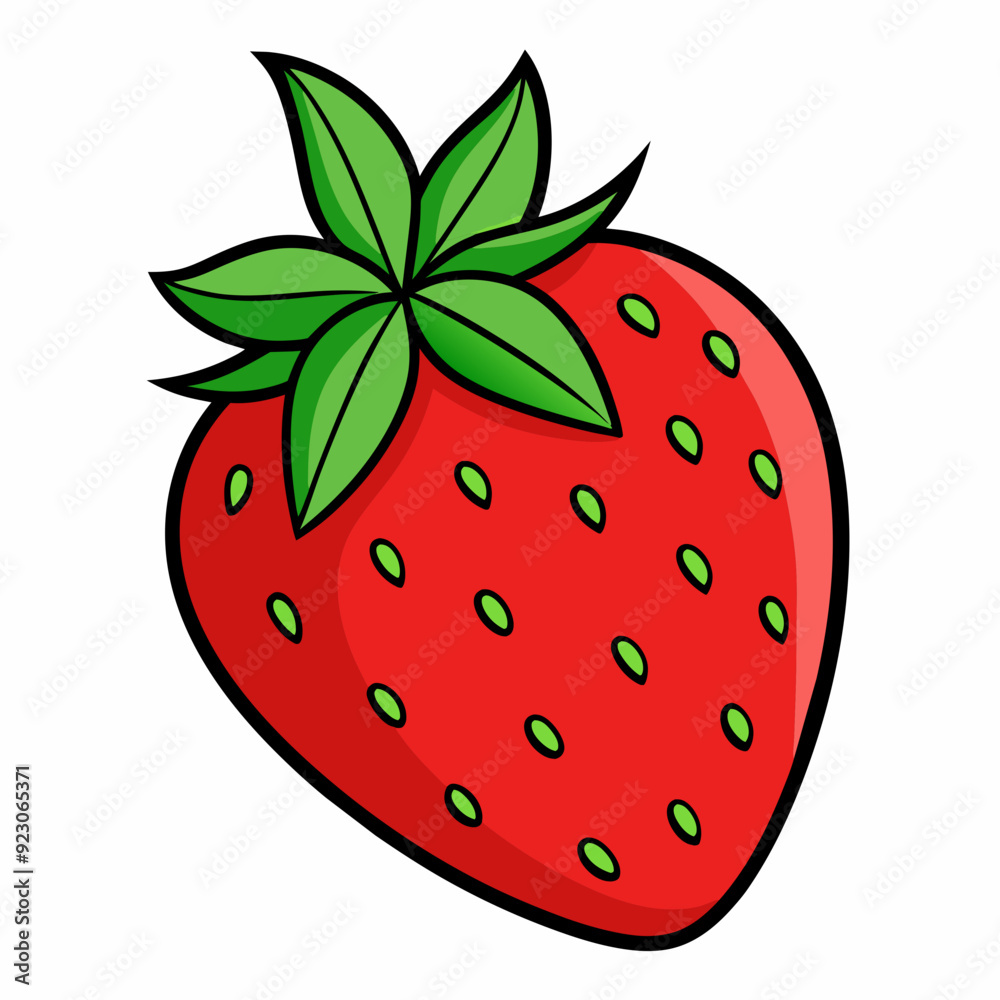 Obraz premium strawberry vector illustration