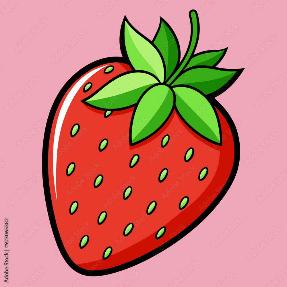 Obraz premium strawberry vector illustration
