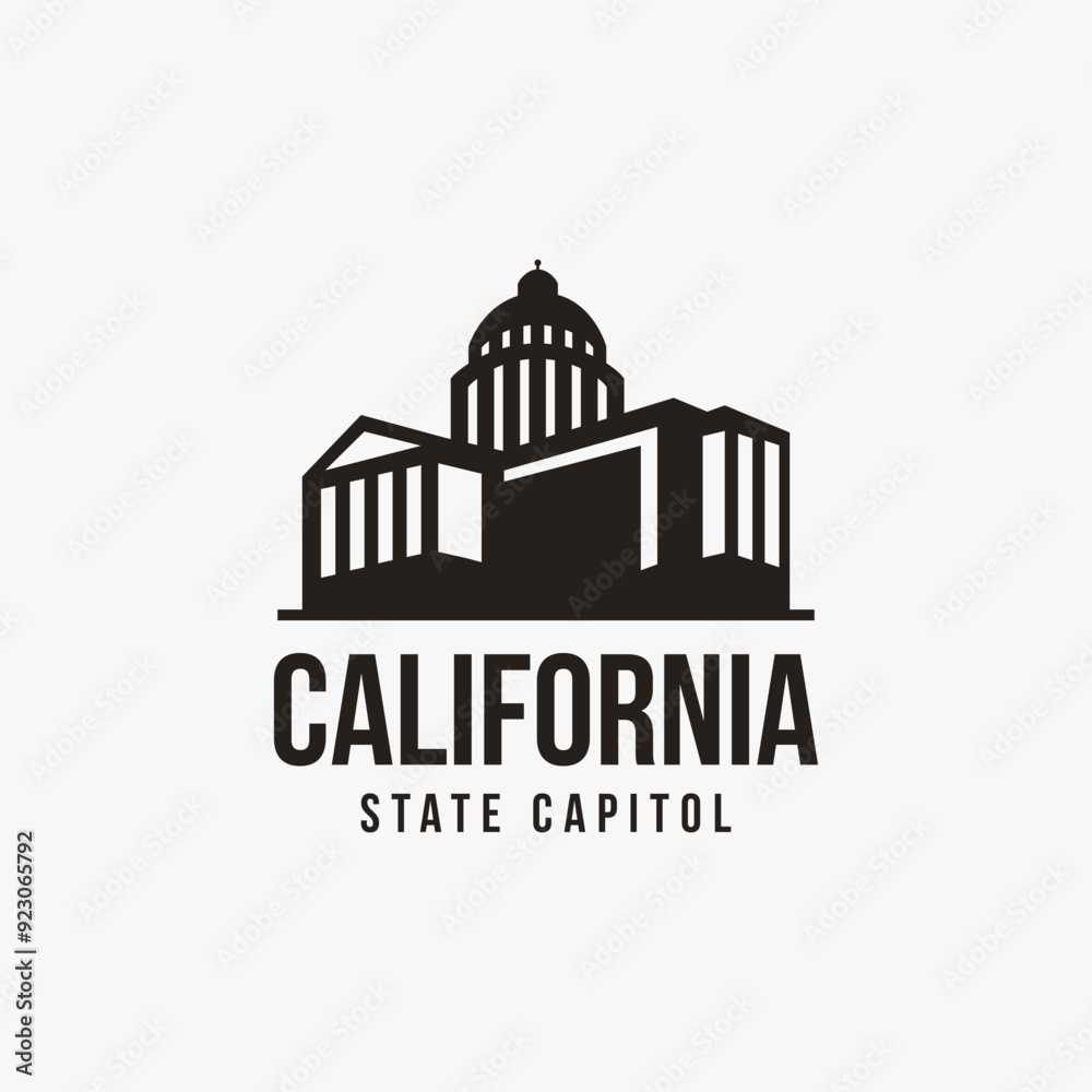 California State Capitol Logo Vector icon on white background California State Capitol Logo Vector icon on white background