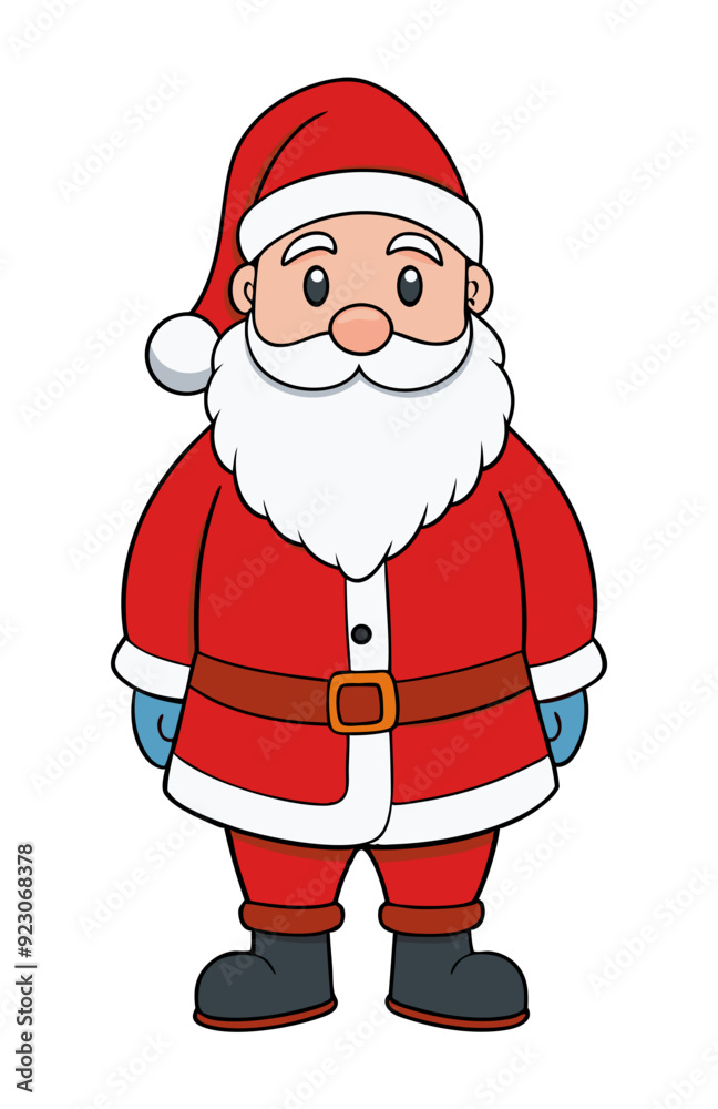 Detailed vector illustration of Santa Claus in his classic red suit and hat, embodying the festive spirit of Christmas. Perfect for holiday designs, greeting cards, and seasonal decorations. Detailed vector illustration of Santa Claus in his classic red suit and hat, embodying the festive spirit of Christmas. Perfect for holiday designs, greeting cards, and seasonal decorations.