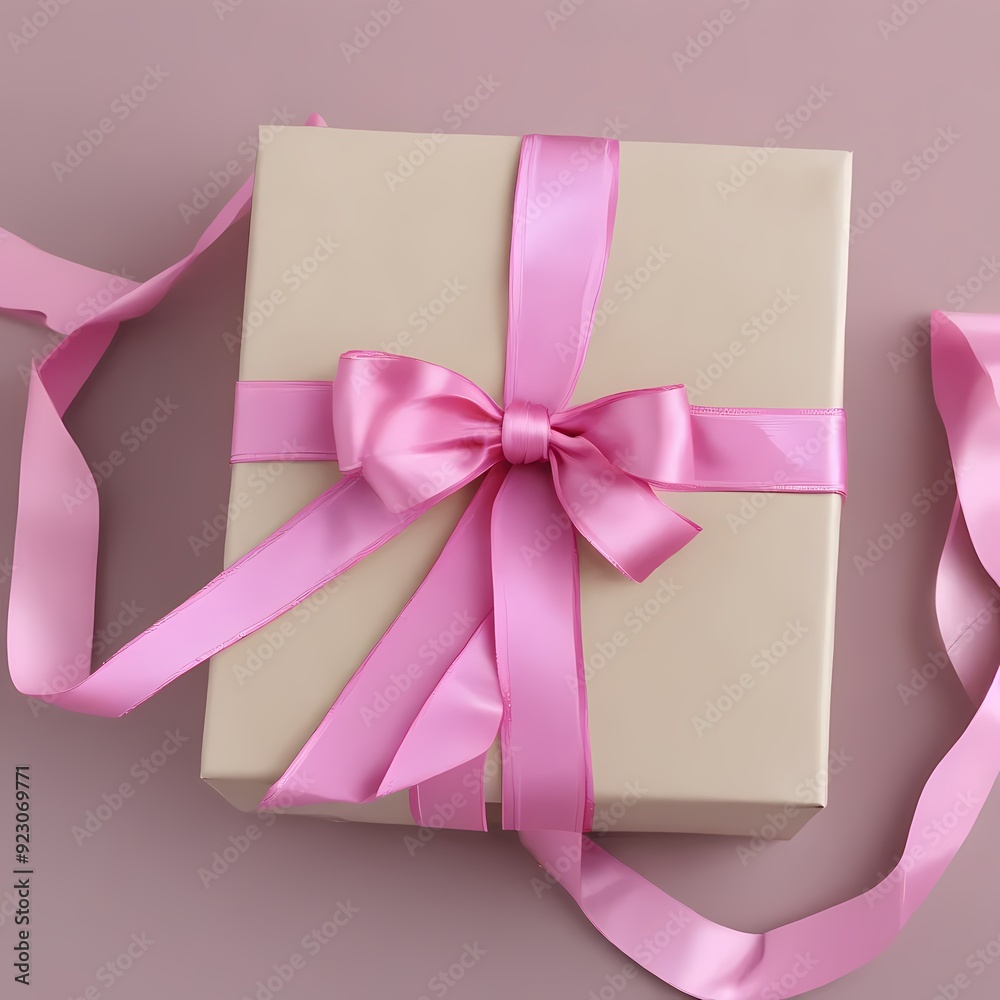 A Pink Ribbon On A Gift Box 1 A Pink Ribbon On A Gift Box 1
