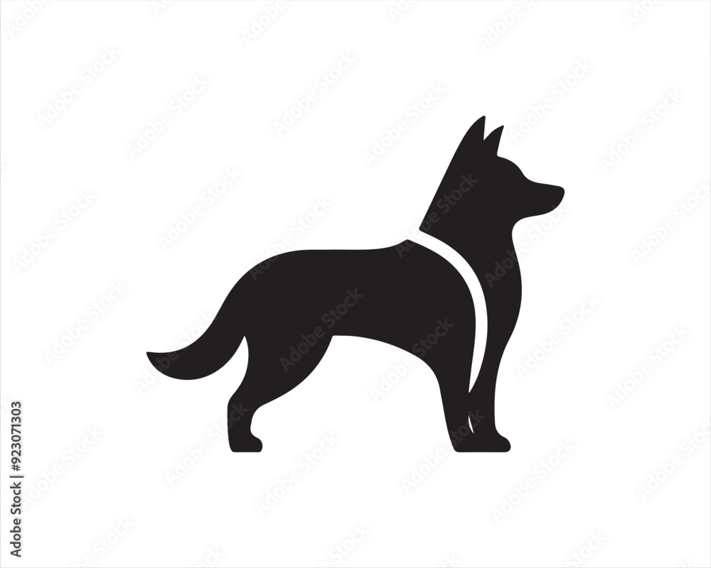 Dog head icon. Silhouette simple. Flat style. Cartoon dog face. Logo design template. Vector illustration Animal Logotype concept. Dog head icon. Silhouette simple. Flat style. Cartoon dog face. Logo design template. Vector illustration Animal Logotype concept.