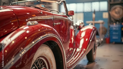 Showcase the process of restoring a vintage car, highlighting the dedication and skill involved.