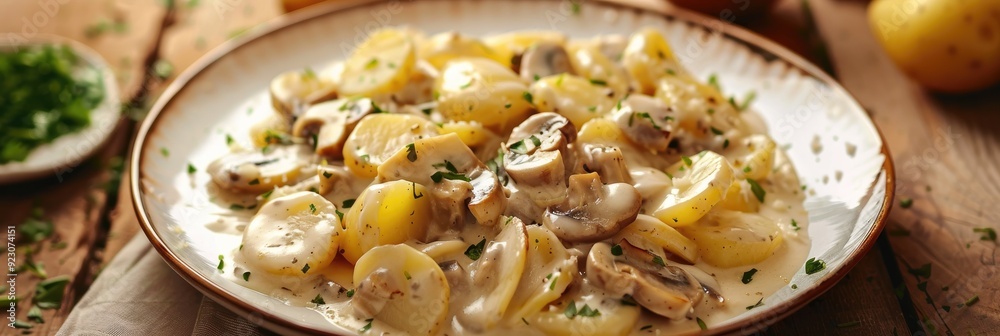 Cappellacci Pasta Filled with Potatoes and Porcini Mushrooms, Traditional Italian Cuisine Cappellacci Pasta Filled with Potatoes and Porcini Mushrooms, Traditional Italian Cuisine