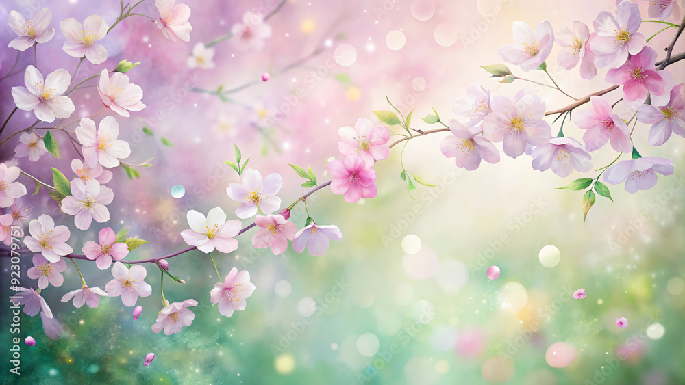 Blooming Dreams: A delicate watercolor painting of pink and white cosmos flowers dancing in the wind, bathed in soft, ethereal light, creating a dreamlike atmosphere. Blooming Dreams: A delicate watercolor painting of pink and white cosmos flowers dancing in the wind, bathed in soft, ethereal light, creating a dreamlike atmosphere.